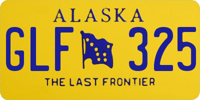 AK license plate GLF325