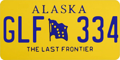 AK license plate GLF334