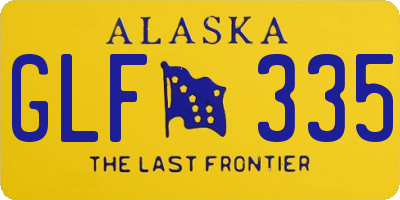AK license plate GLF335