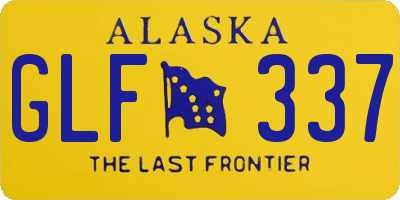 AK license plate GLF337
