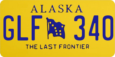 AK license plate GLF340