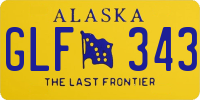 AK license plate GLF343