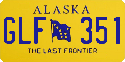AK license plate GLF351