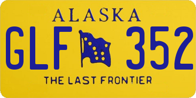 AK license plate GLF352