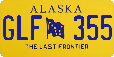 AK license plate GLF355