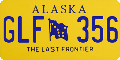 AK license plate GLF356