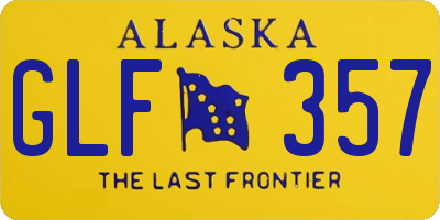 AK license plate GLF357