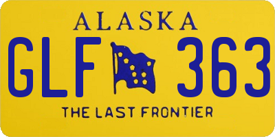 AK license plate GLF363