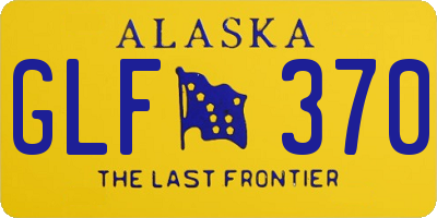 AK license plate GLF370