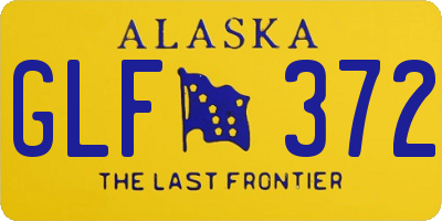 AK license plate GLF372