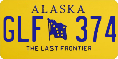 AK license plate GLF374