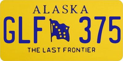AK license plate GLF375