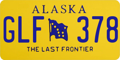 AK license plate GLF378