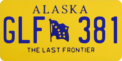 AK license plate GLF381