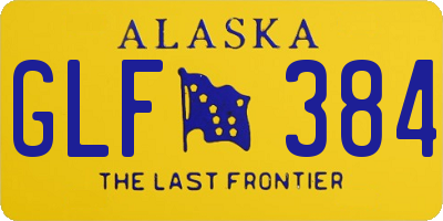 AK license plate GLF384
