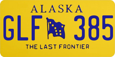 AK license plate GLF385