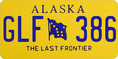 AK license plate GLF386