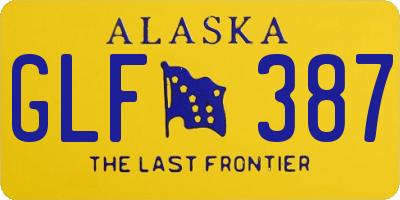 AK license plate GLF387