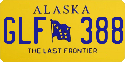 AK license plate GLF388