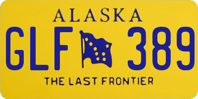 AK license plate GLF389
