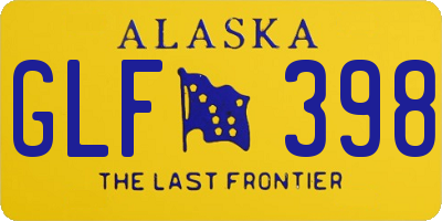 AK license plate GLF398