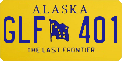 AK license plate GLF401