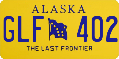 AK license plate GLF402