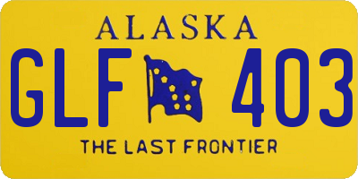 AK license plate GLF403