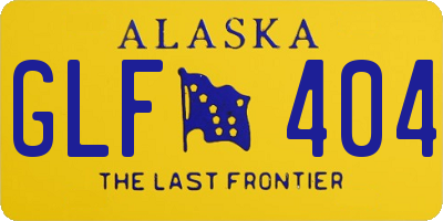 AK license plate GLF404