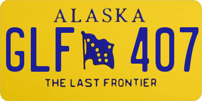 AK license plate GLF407