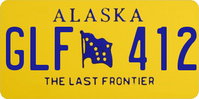 AK license plate GLF412