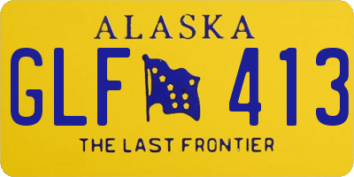 AK license plate GLF413