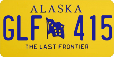 AK license plate GLF415