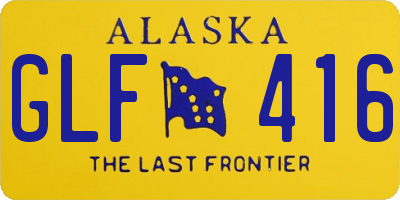 AK license plate GLF416