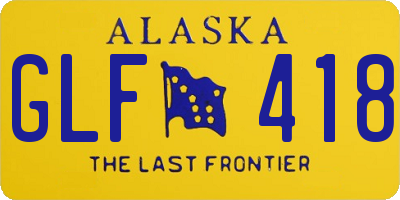 AK license plate GLF418