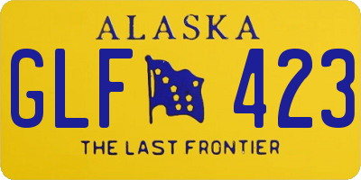 AK license plate GLF423
