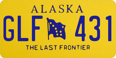 AK license plate GLF431