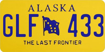 AK license plate GLF433