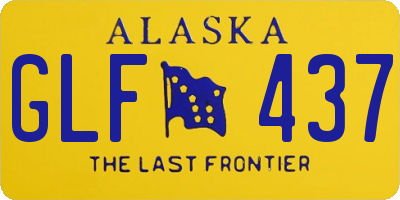 AK license plate GLF437