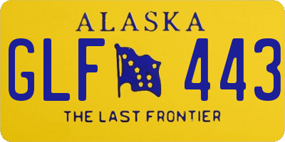AK license plate GLF443
