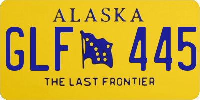 AK license plate GLF445