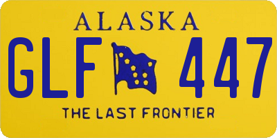 AK license plate GLF447