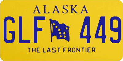 AK license plate GLF449