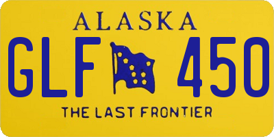 AK license plate GLF450