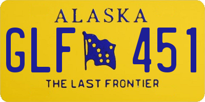 AK license plate GLF451