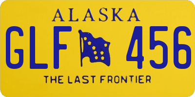 AK license plate GLF456