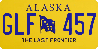 AK license plate GLF457