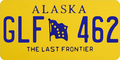 AK license plate GLF462