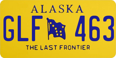 AK license plate GLF463