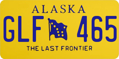 AK license plate GLF465